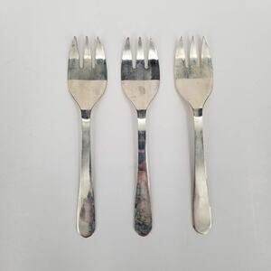 Vintage Silverplate 3 Tine Serving Forks from Italy Set of 3 5" Tall Childrens